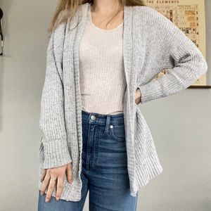 American Eagle Gray Soft Knit Sweater Cardigan